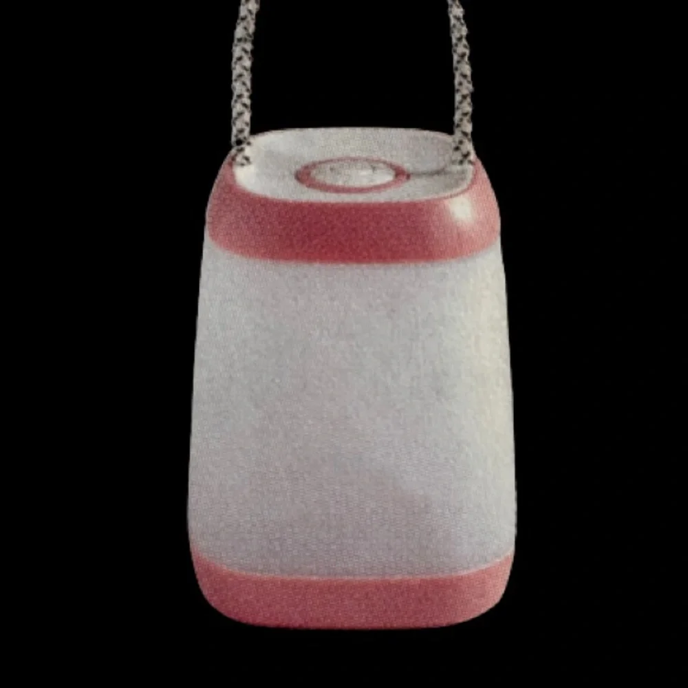 Indoor/Outdoor Mini LED Lantern White/Pink